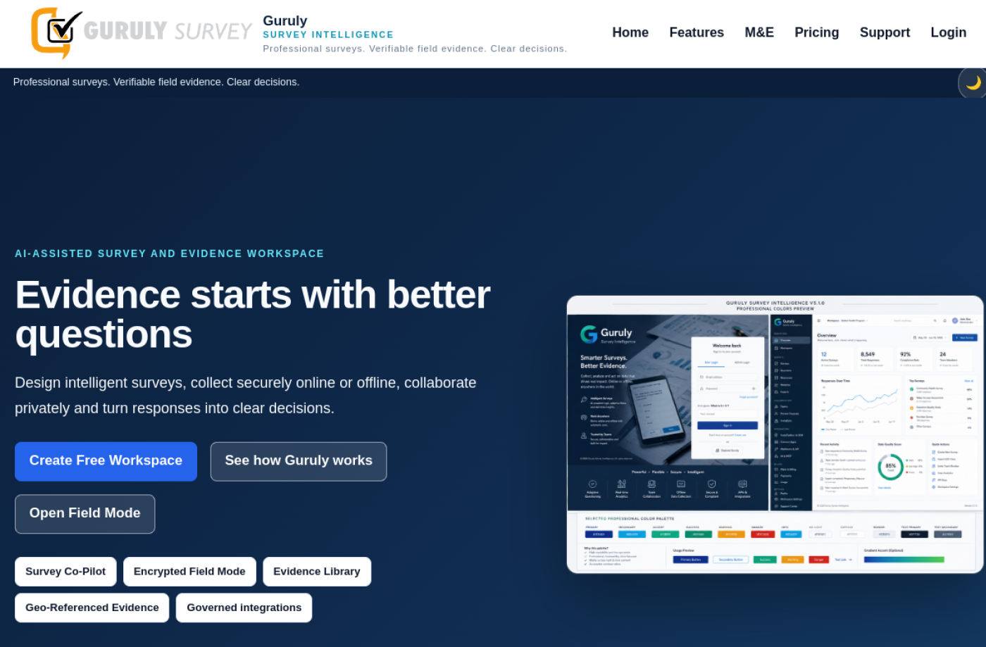 Survey & Assessment System interface preview